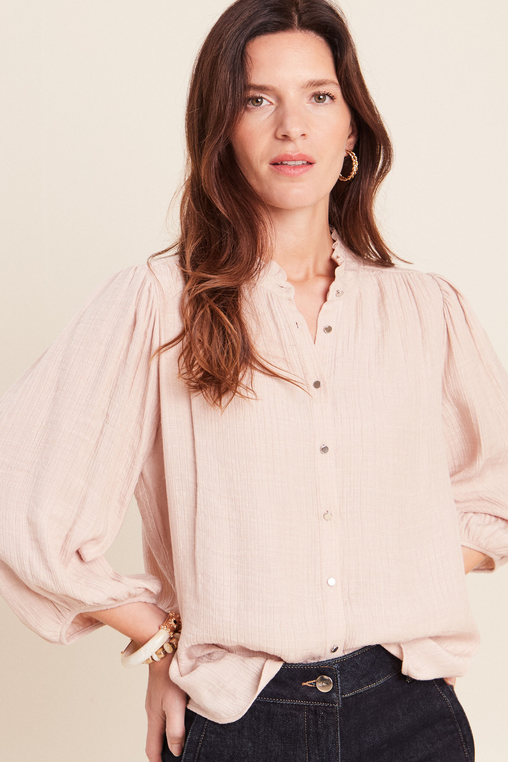 Chemise col montant manches 3/4, BREAL