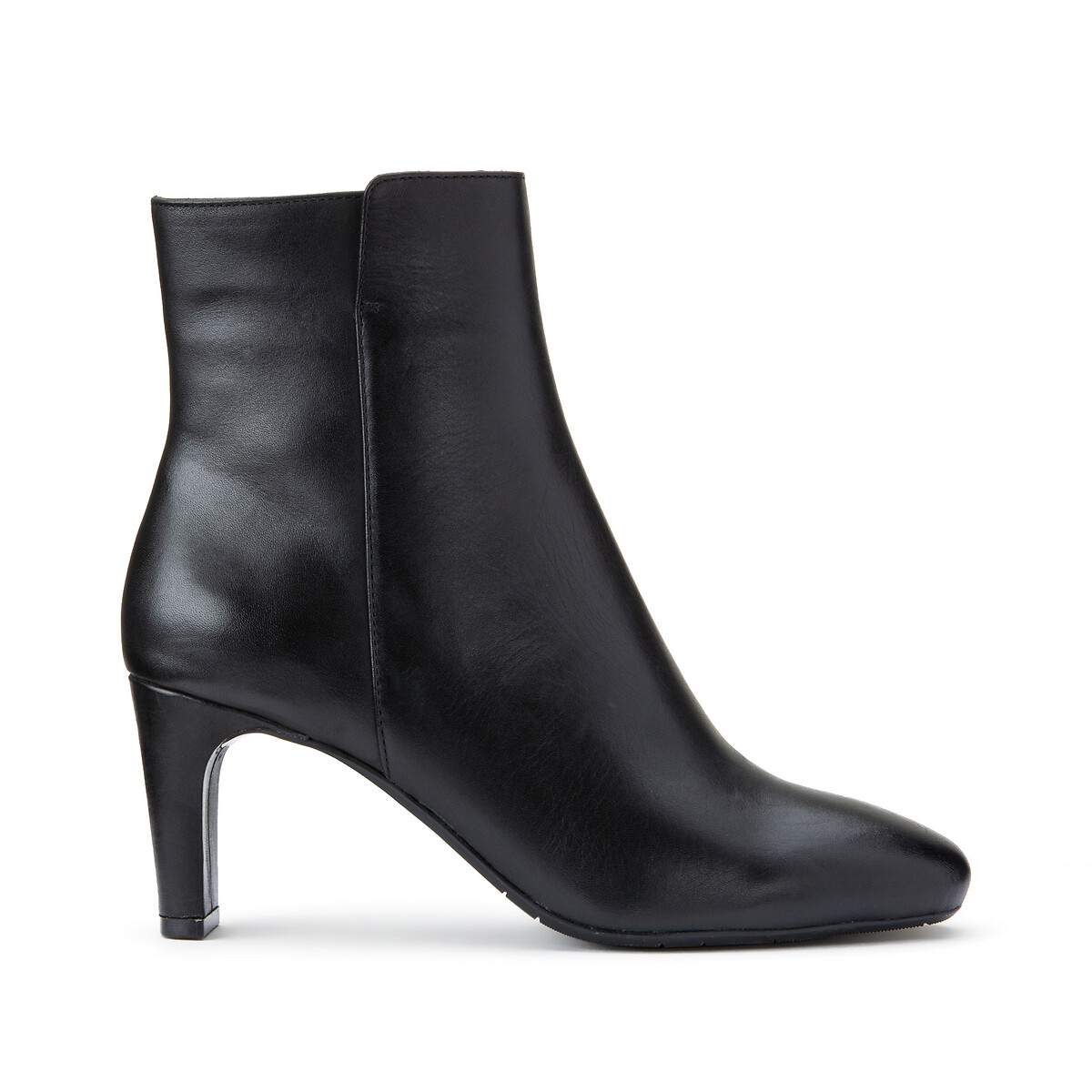 bottines a talon en cuir