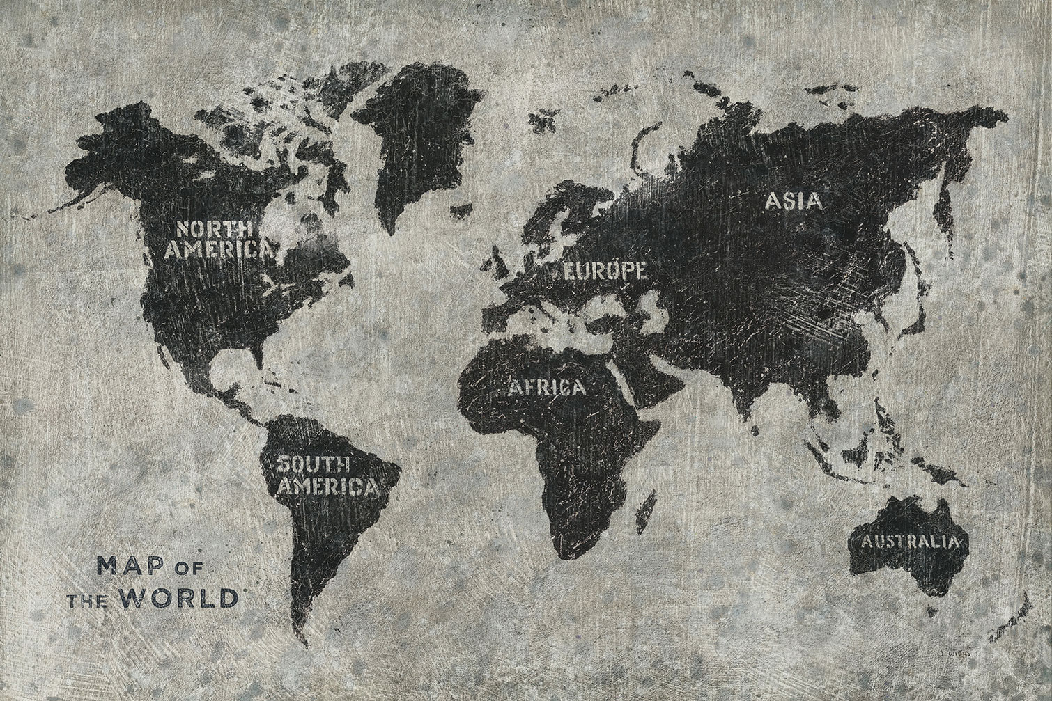 Tableau Carte du monde punky, HEXOA