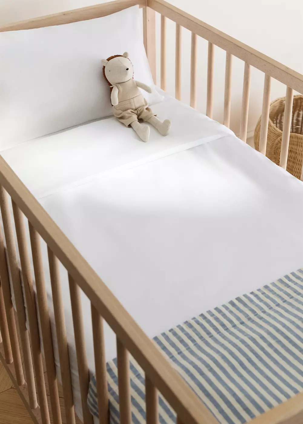 Housse de couette berceau percale de coton piqué, MANGO HOME