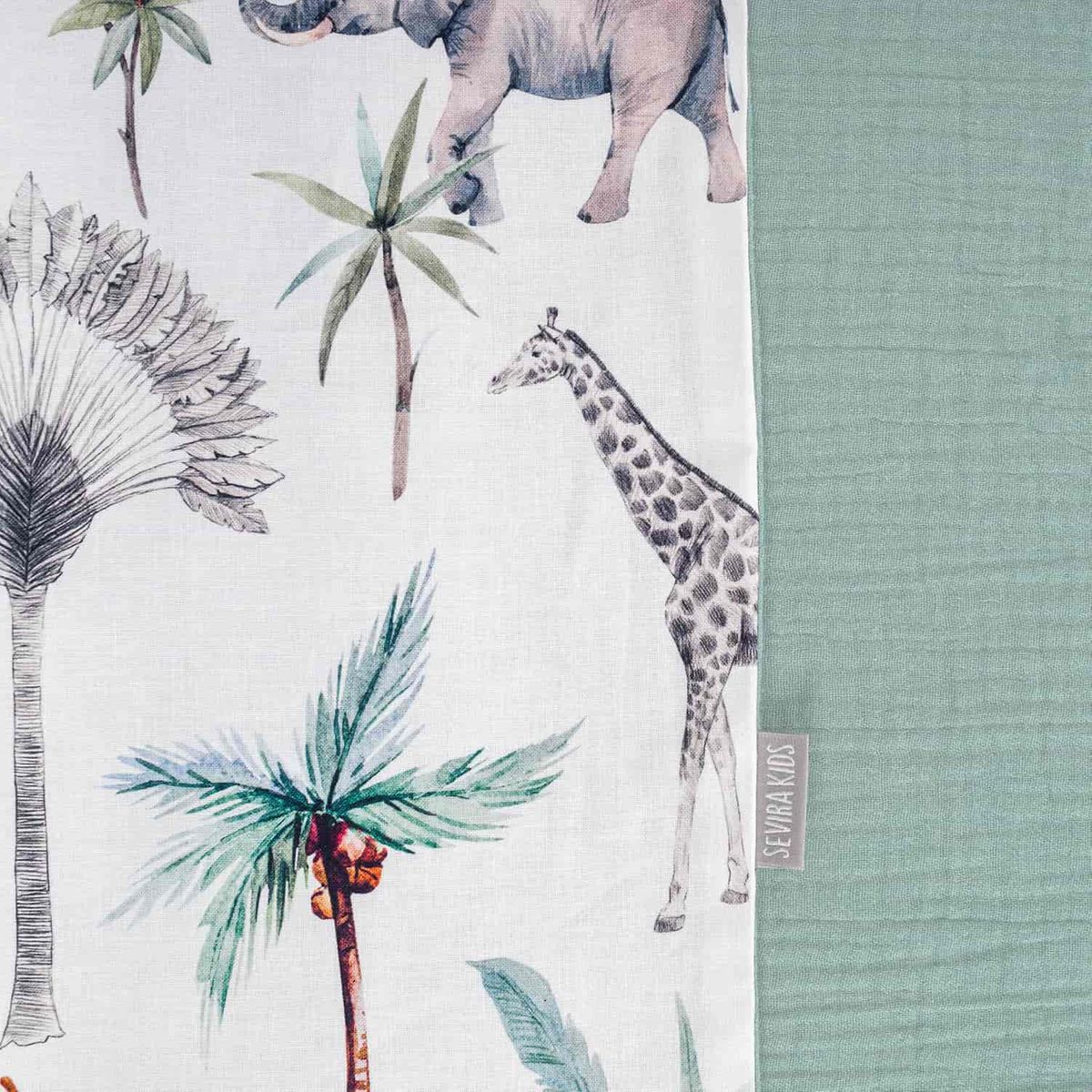 Parure de lit enfant Safari - imprimé fantaisie - 100% coton