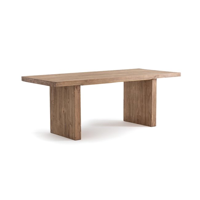 Malu Rectangular Pine Dining Table (Seats 6-8), pine with teak finish, LA REDOUTE INTERIEURS