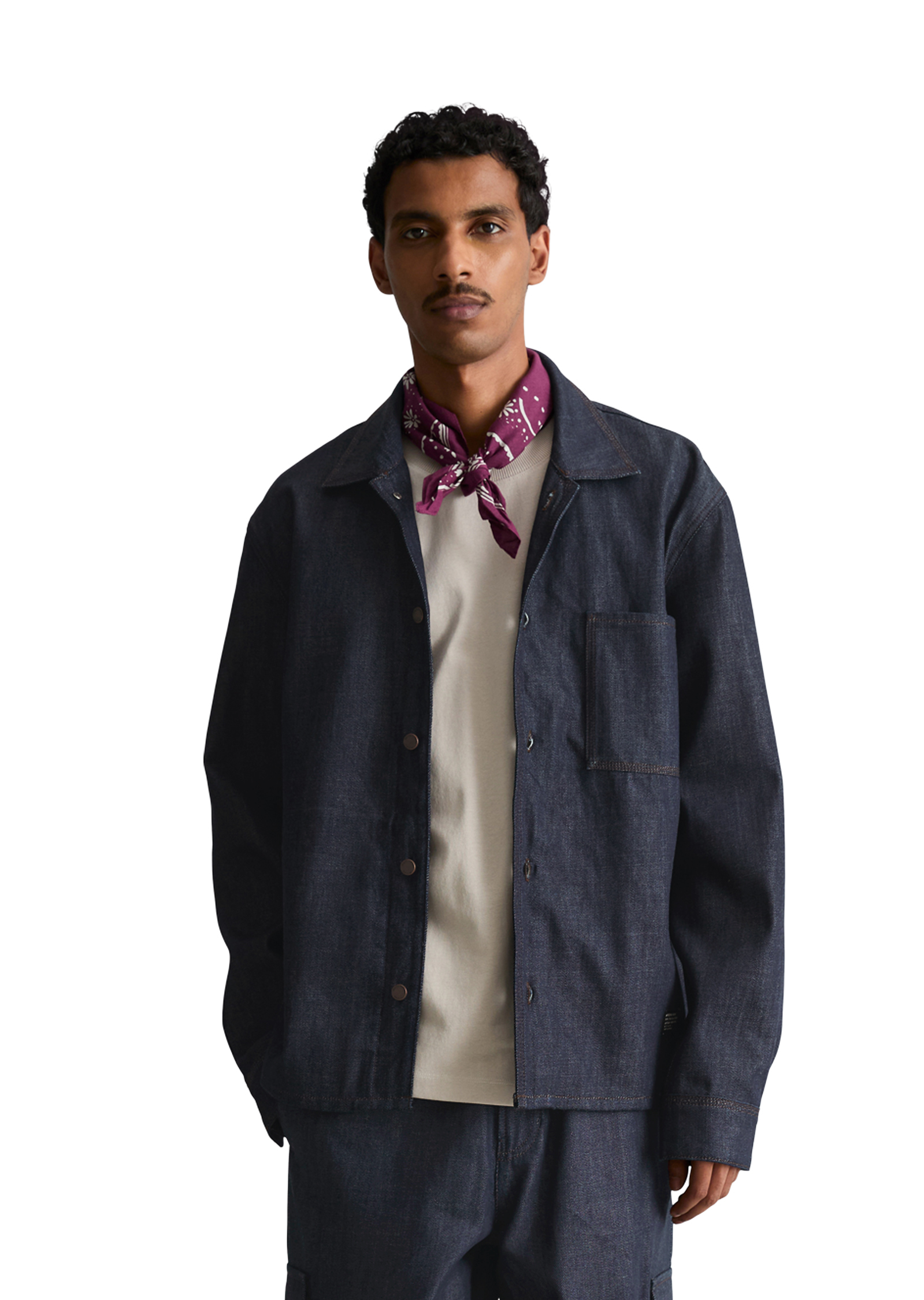 Surchemise en denim, coupe classique réalisé avec Orange Fiber, MARC O’POLO DENIM
