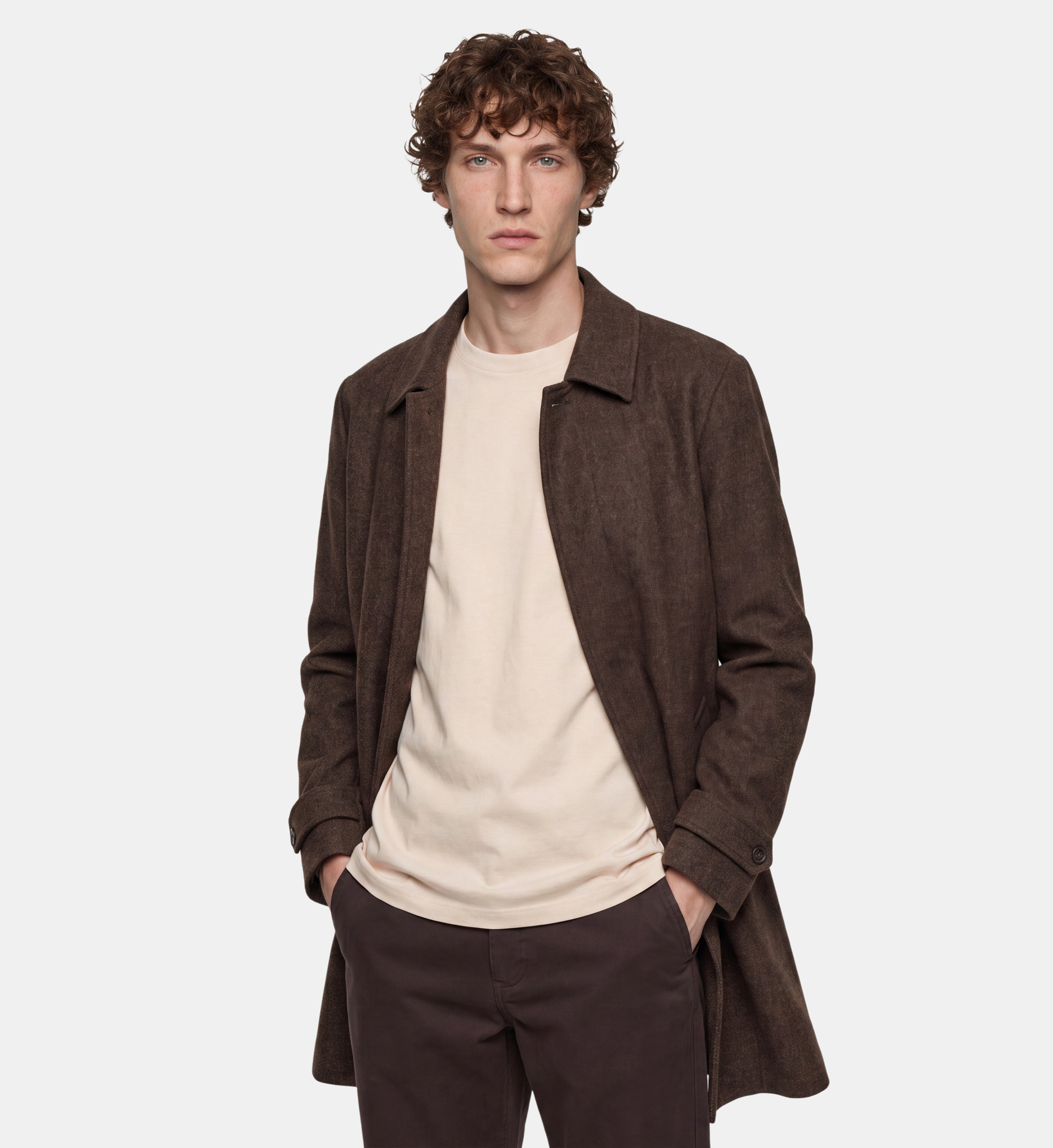 Manteau droit toatwool chevrons, GALERIES LAFAYETTE