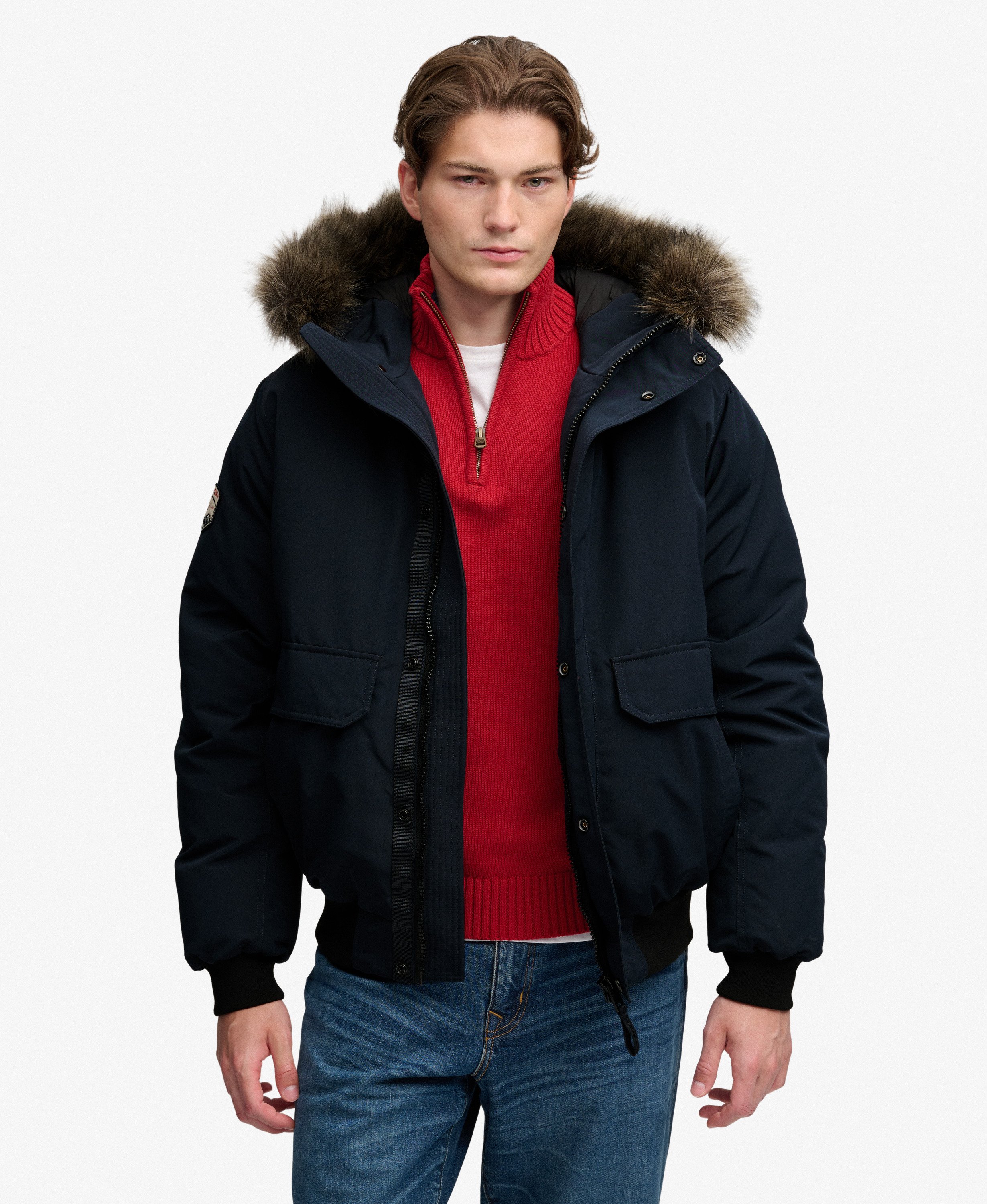 Bomber Everest en imitation fourrure, SUPERDRY