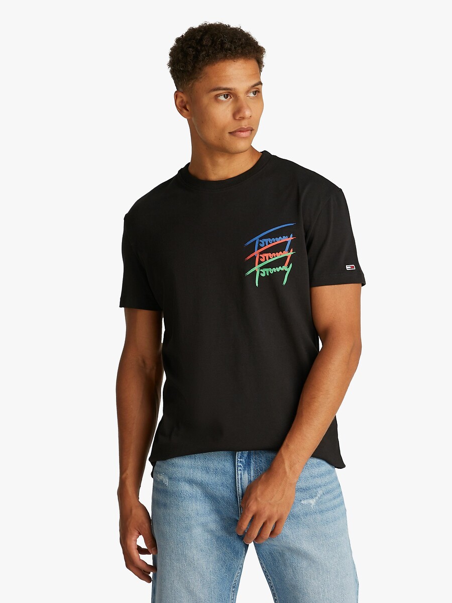 T-shirt droit logo dos
