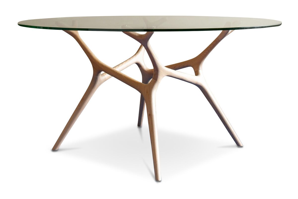 Table ronde en verre et frêne massif 6 personnes SYLVAE, PRODUIT INTERIEUR BRUT