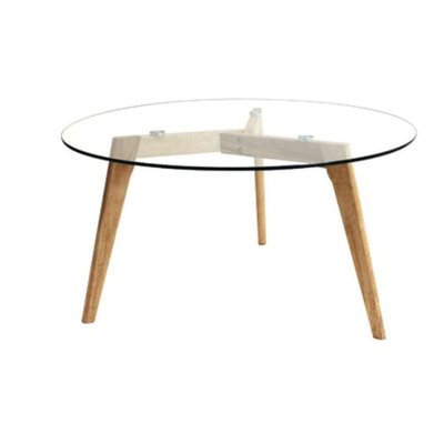Table Basse Ronde Design Bois Et Verre Alexia THE HOME DECO FACTORY