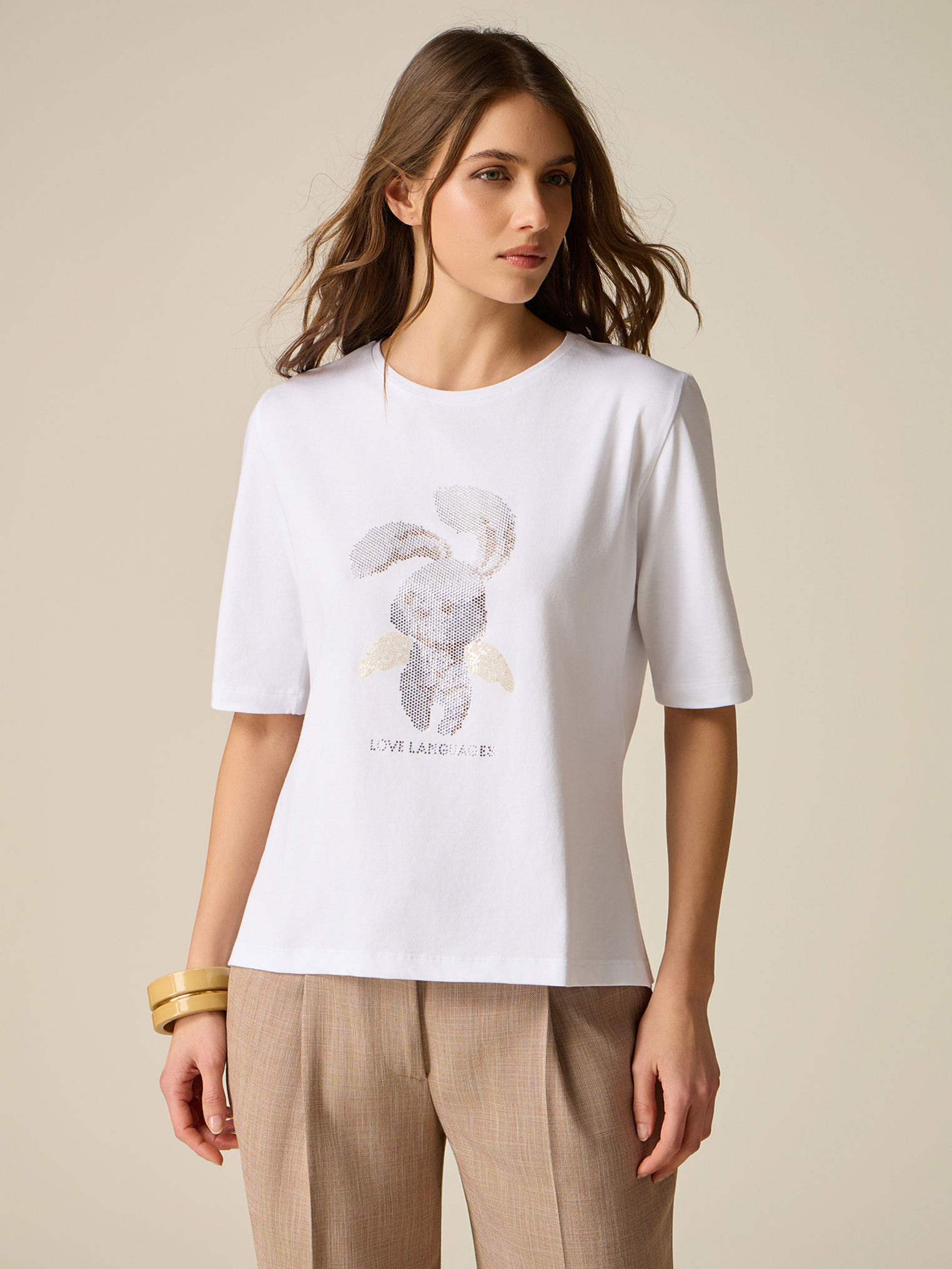 T-shirt avec applications, OLTRE