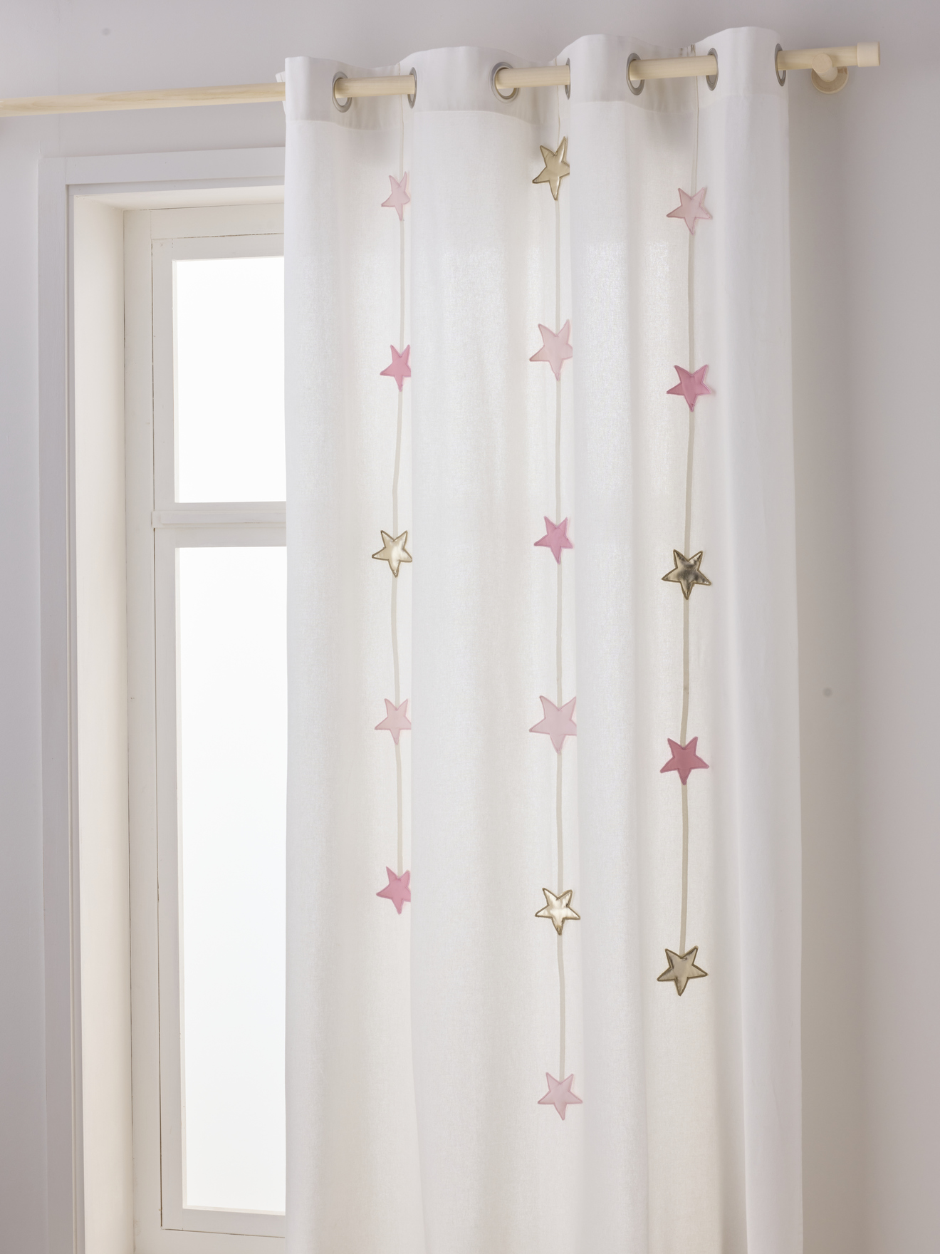 Rideau tamisant Magie rose, VERTBAUDET