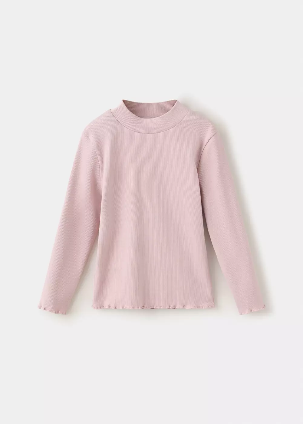 T-shirt côtelé finitions ondulées, MANGO BABY