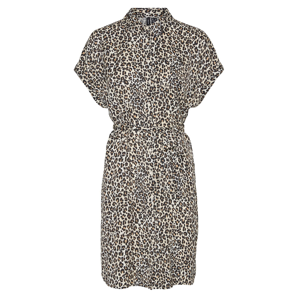 mini shirt dress in leopard print