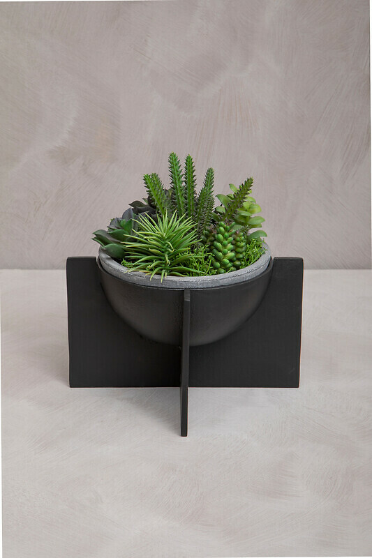 Matte Black Finish Decorative Bowl, FIFTY FIVE SOUTH