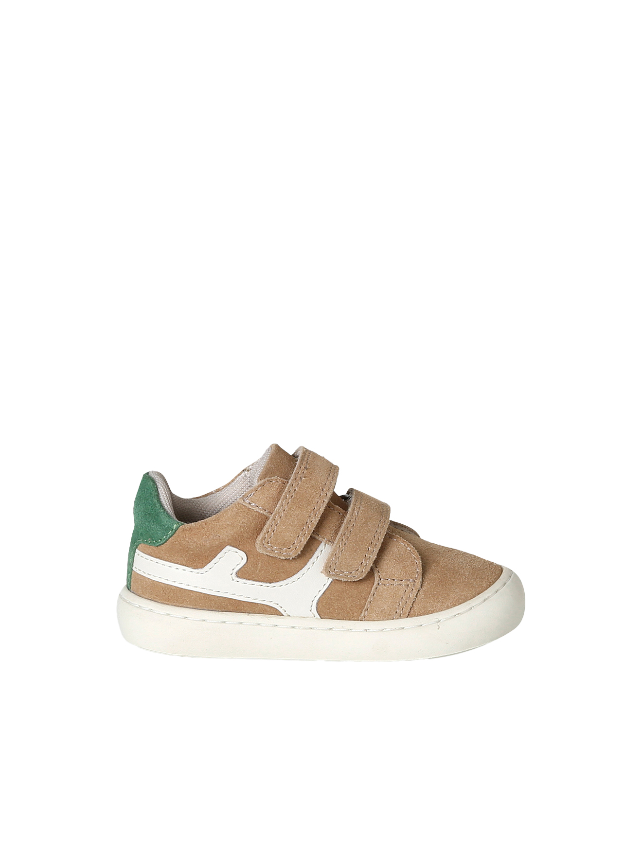 Chaussures cuir à scratchs, VERTBAUDET