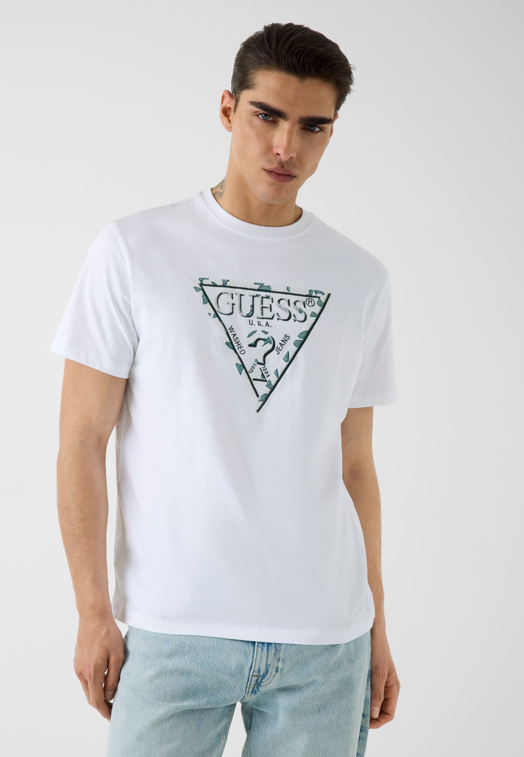 T-Shirt Avec Logo Triangle, GUESS
