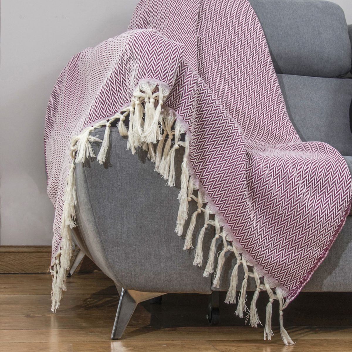 Plaid Rose Poudre La Redoute