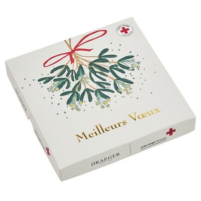 Lot de 6 cartes de voeux avec enveloppes, coffret Croix-Rouge - MEILLEURS VOEUX DRAEGER PARIS