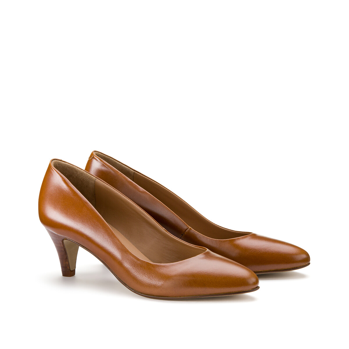 Dabi leather heels cognac Jonak La Redoute