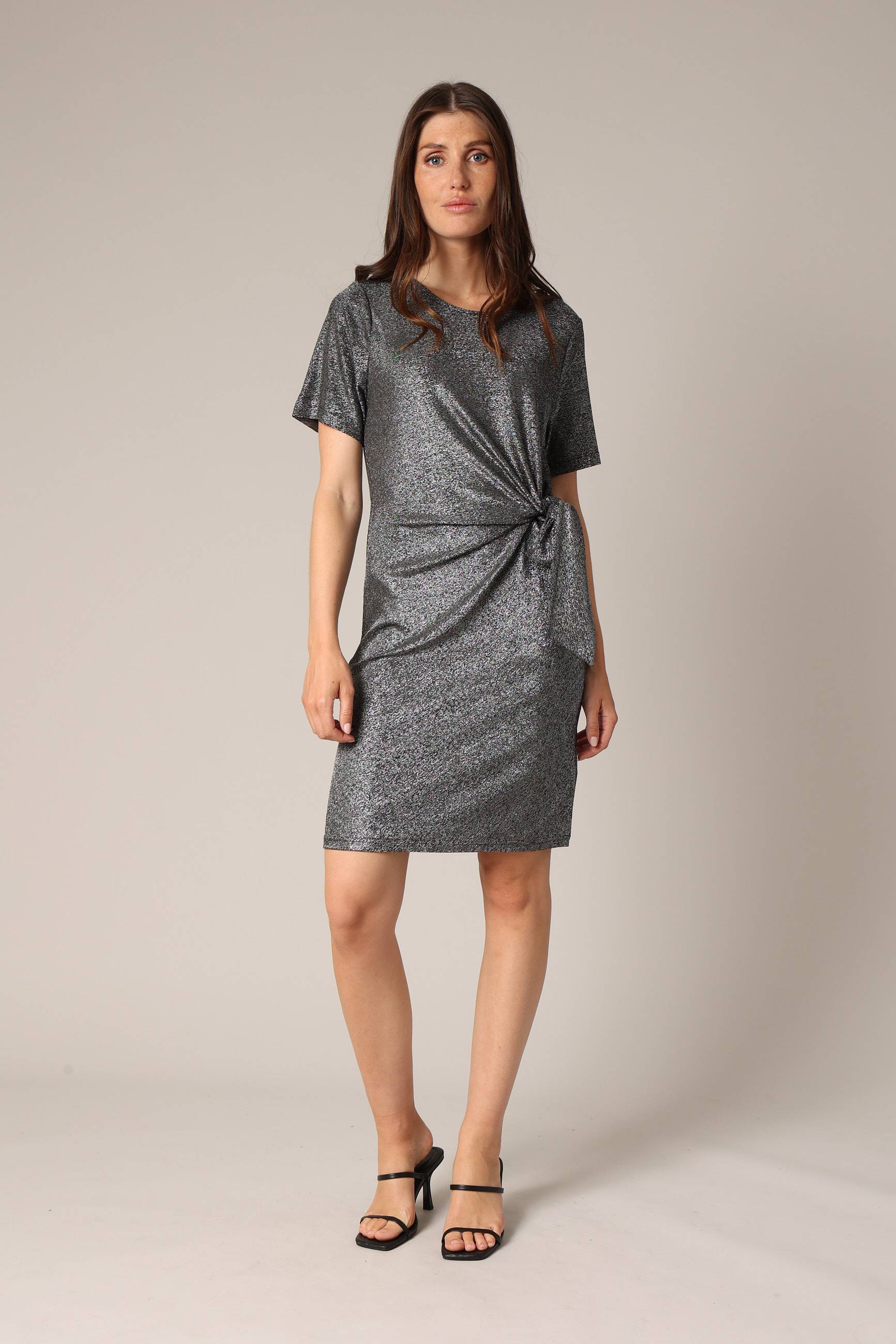 Robe légèrement pailletée avec nœud SHINYSE, DEELUXE