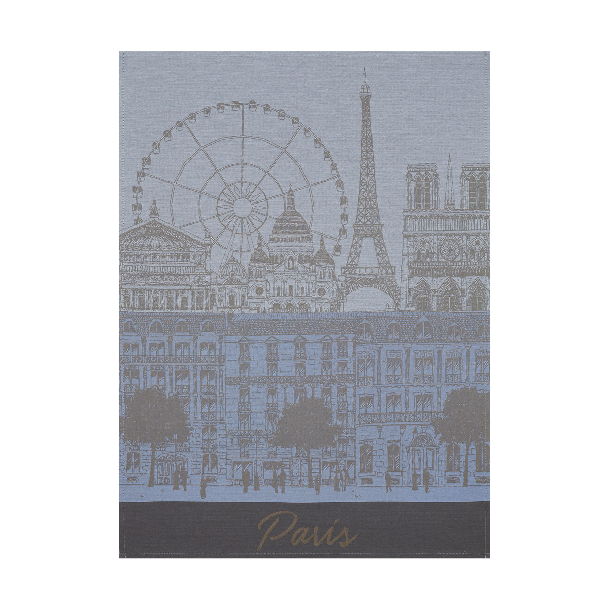Torchon en Coton, PARIS PANORAMA, LE JACQUARD FRANCAIS