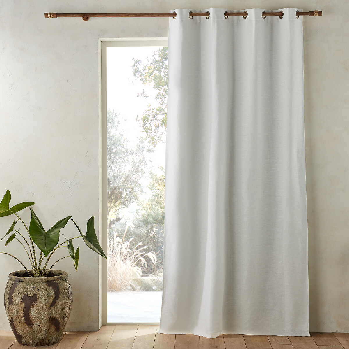 Colin Pure Linen Blackout Curtain with Eyelets