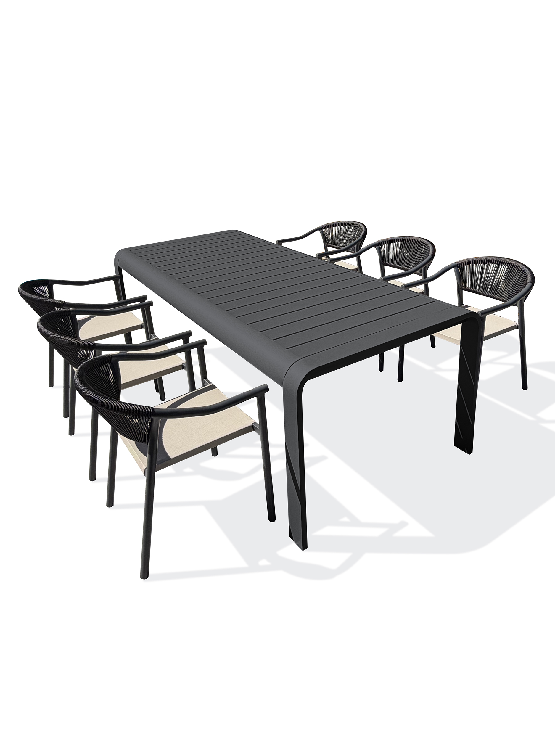 Ensemble repas de jardin en aluminium HANOI, DCB GARDEN