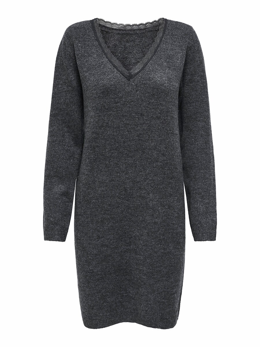 Robe pull col V en dentelle, ONLY