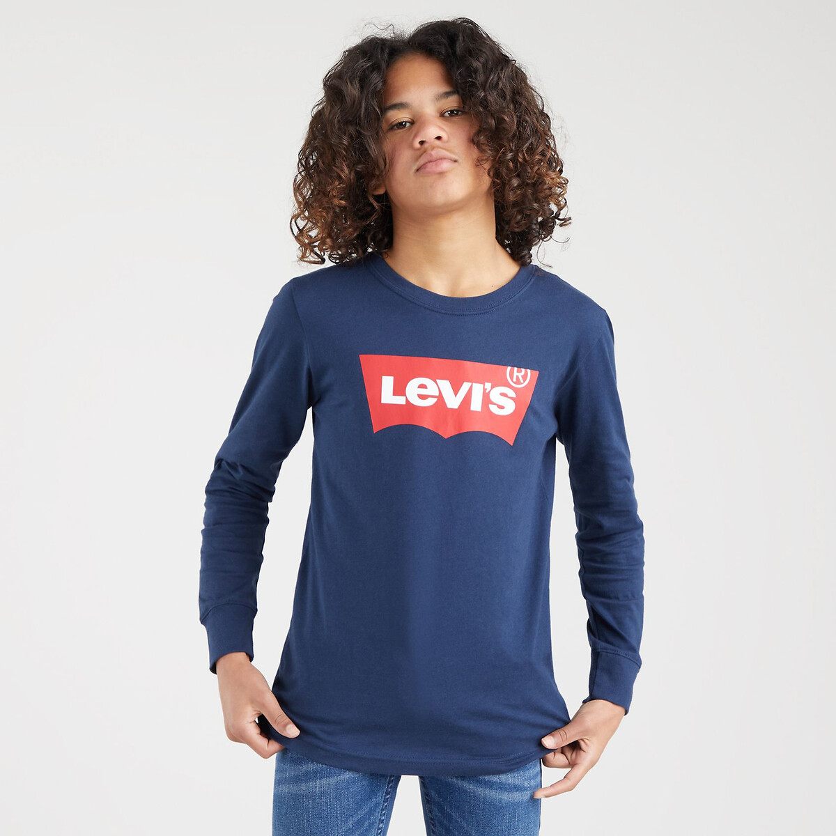 Cotton long-sleeved t-shirt, 6 months-2 years, navy blue, Levi's Kids ...