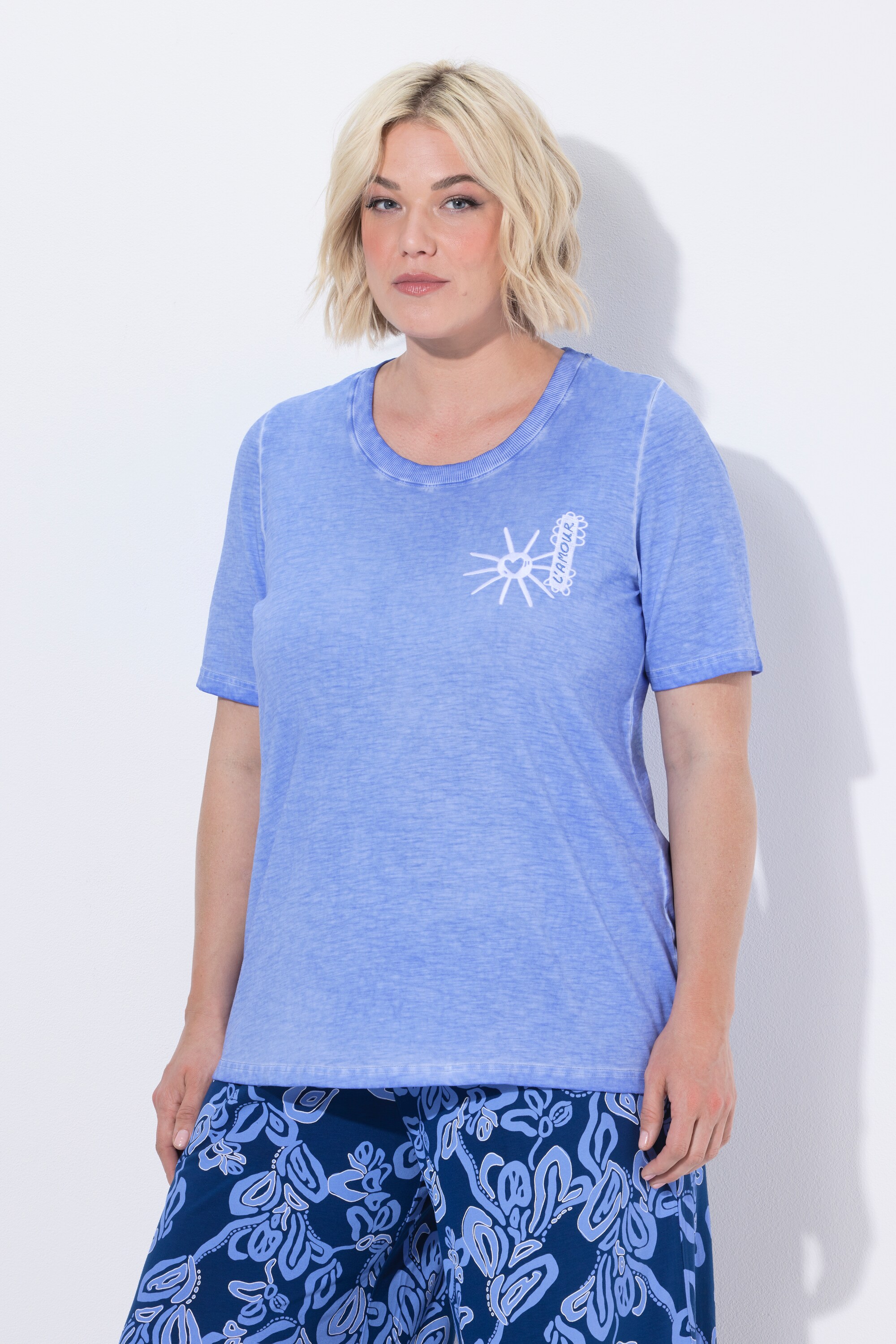 T-shirt avec broderie soleil, ULLA POPKEN