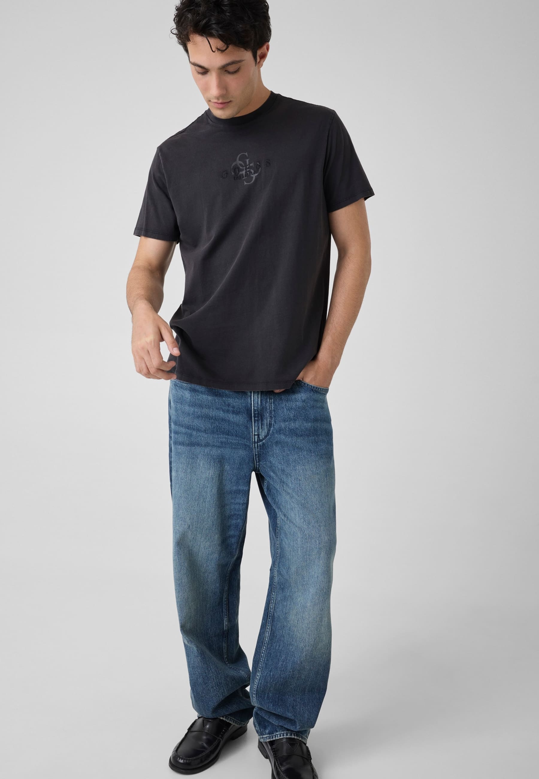 T-Shirt Avec Logo Brodé, GUESS