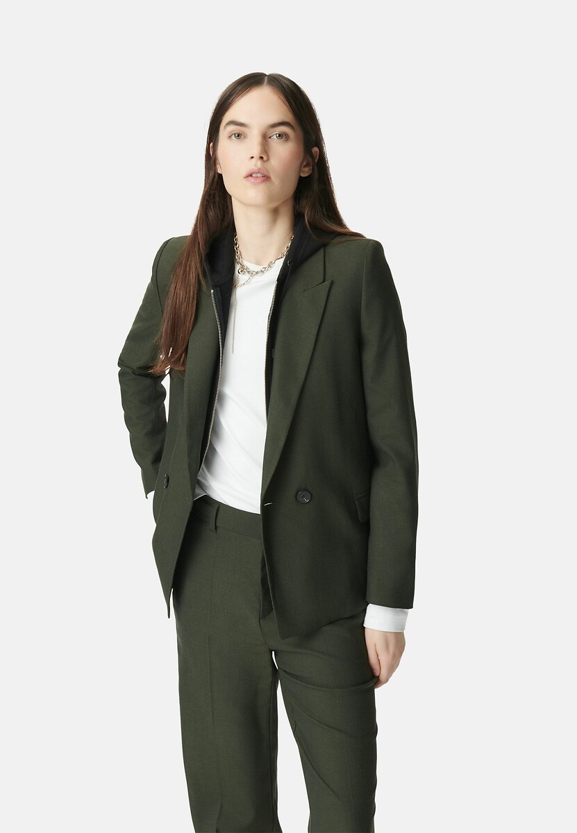 Veste blazer à capuche amovible