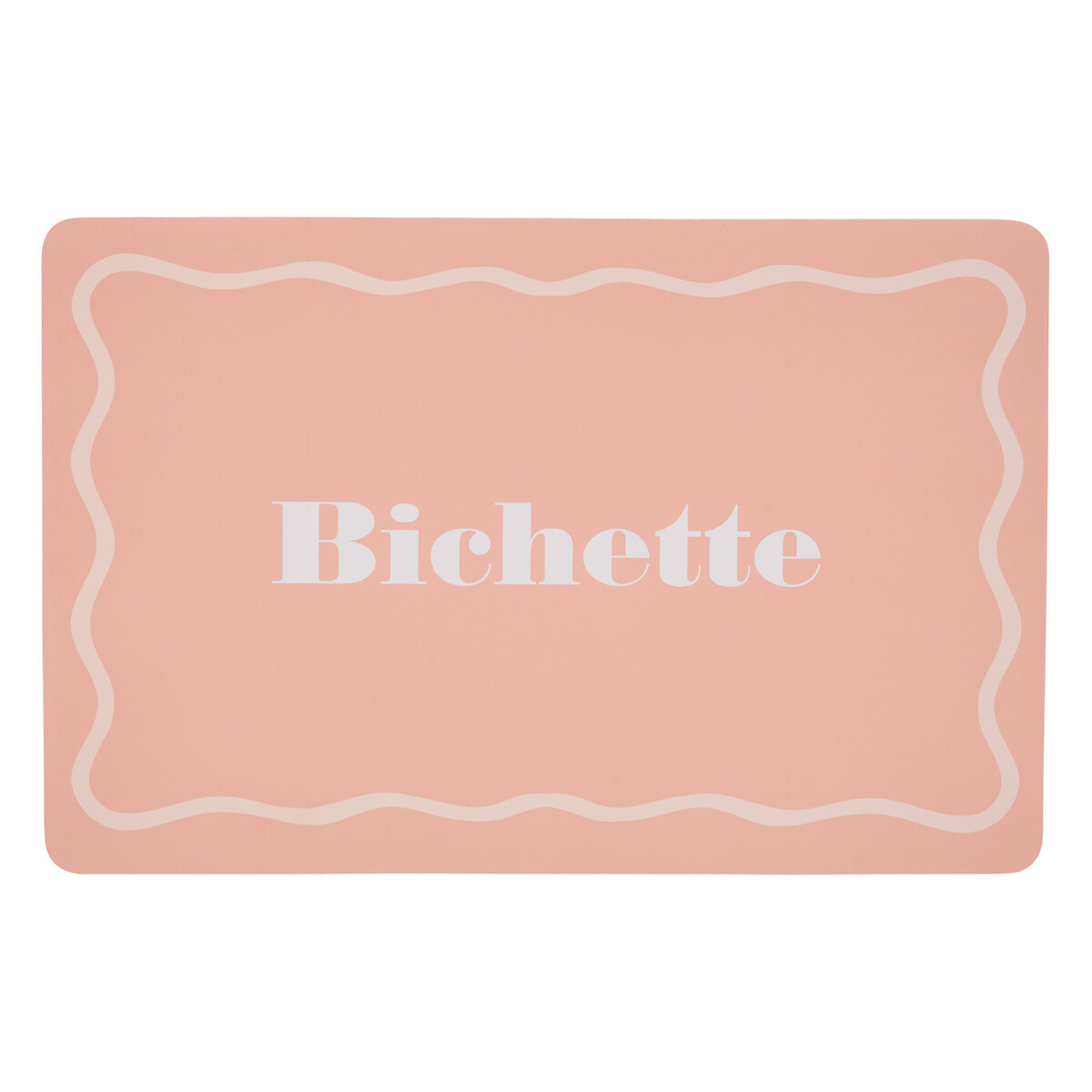 Set de table rectangulaire avec inscription Bichette, ATMOSPHERA