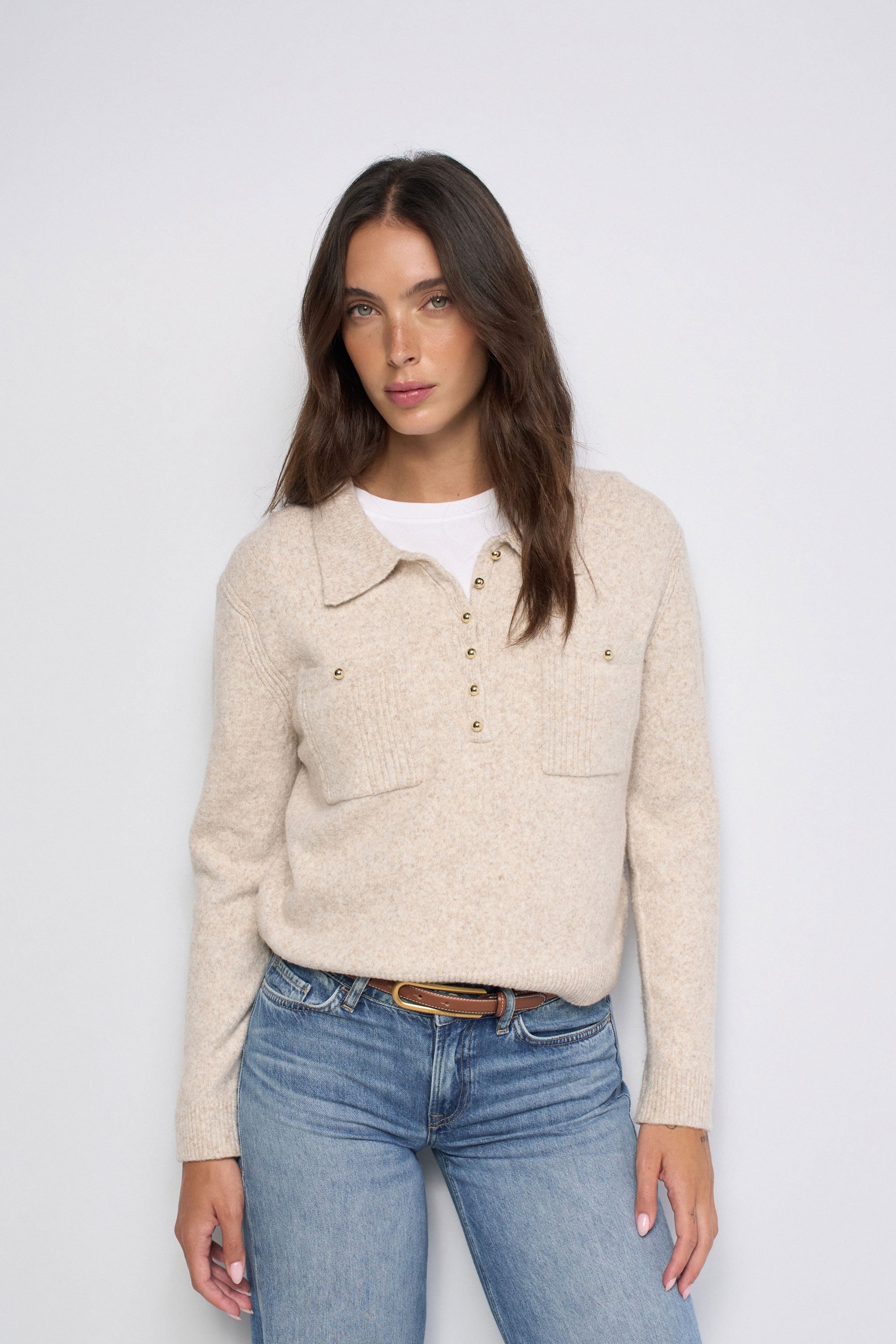 POLO EN MAILLE AVEC LAINE, SALSA JEANS