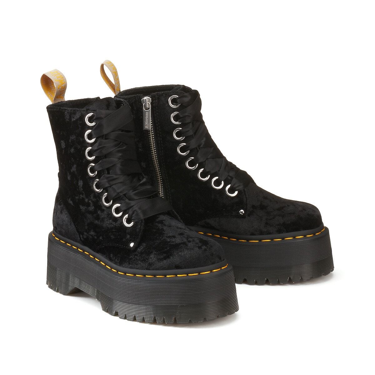 Doc martens velours rouge hot sale