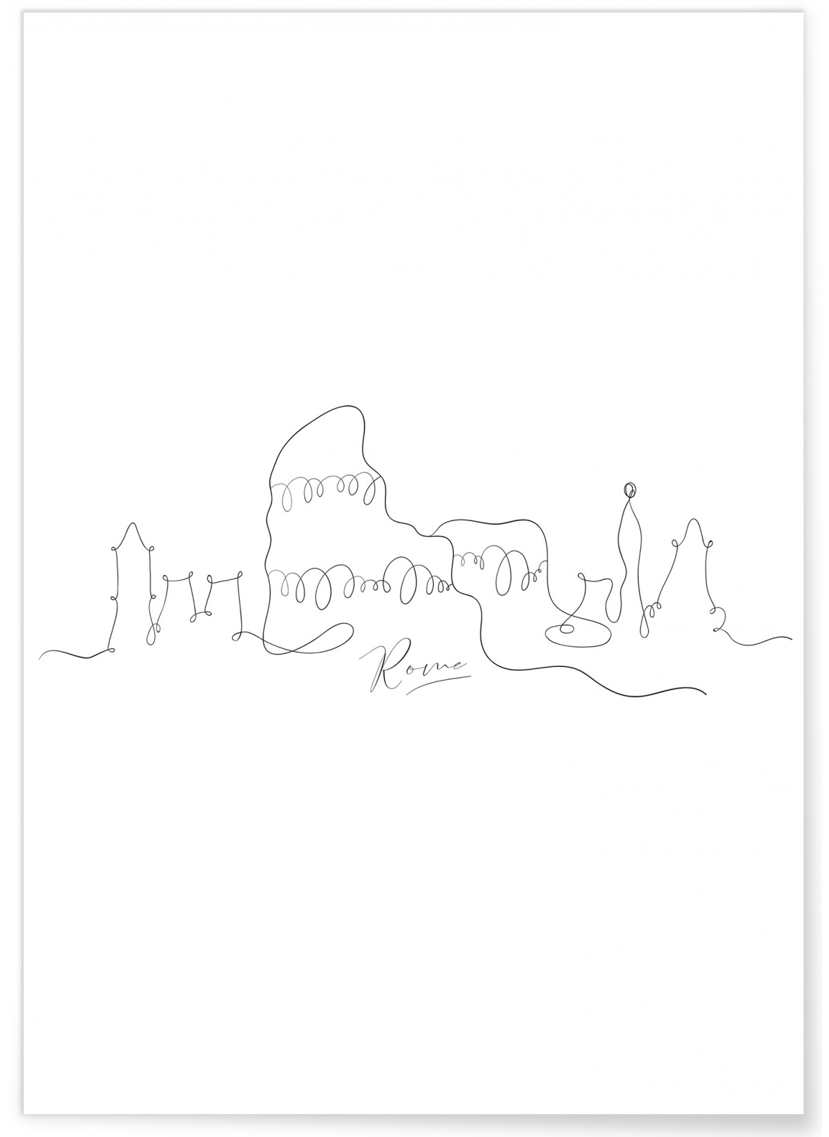 Affiche Line Art Rome, L'AFFICHERIE
