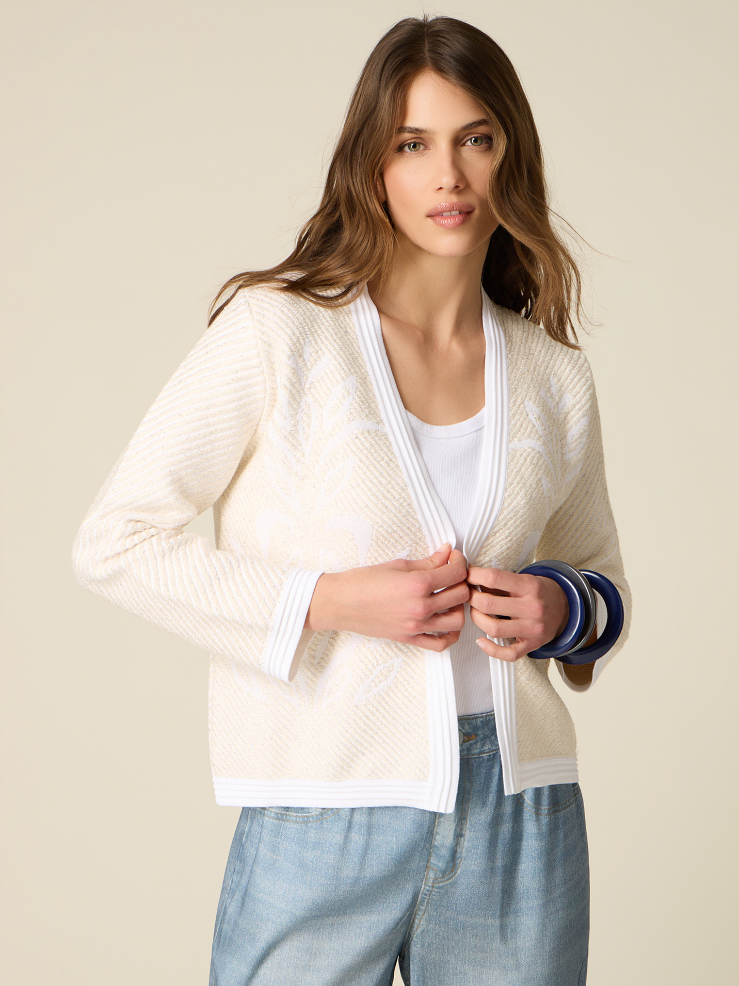 Cardigan avec micro paillettes, OLTRE