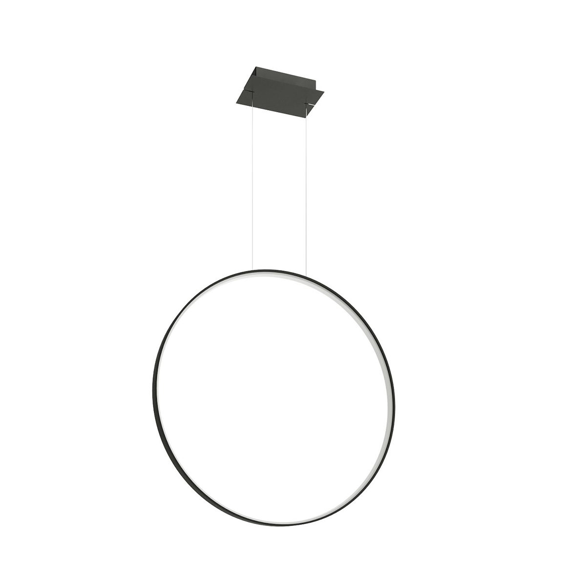 Suspension Aluminium Noir LED 1 Rio, EDEN