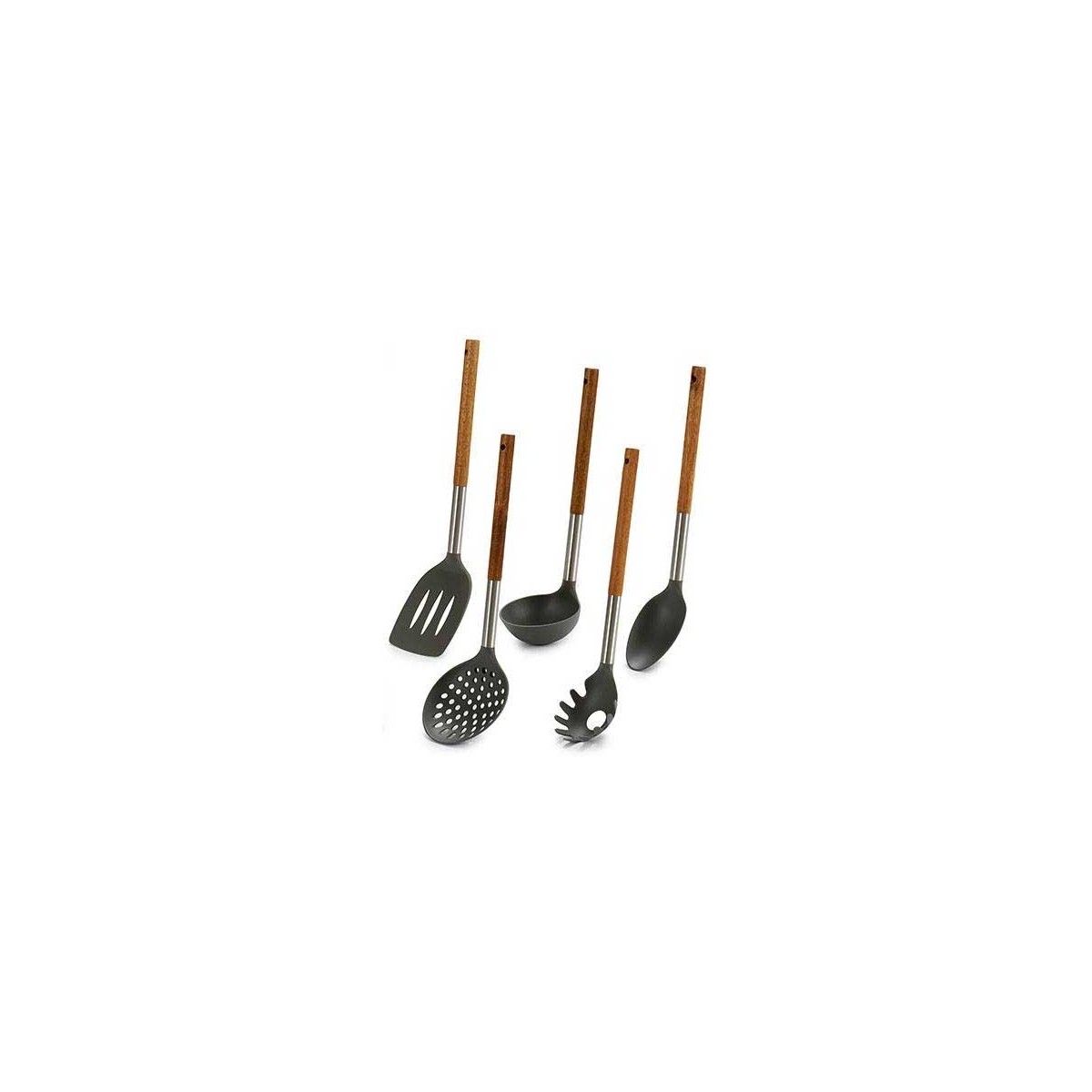 Spatule de cuisine en silicone avec poignées en bois, lot de 3