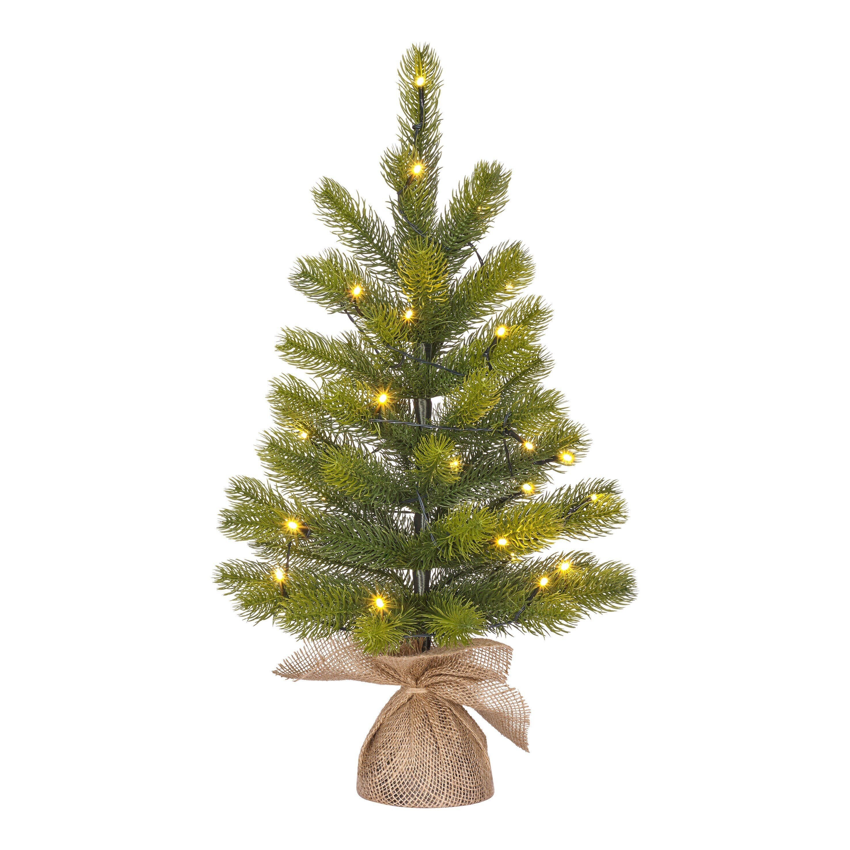 Sapin de Noël artificiel avec LED H60 cm NAGOYA, BLACK BOX TREES