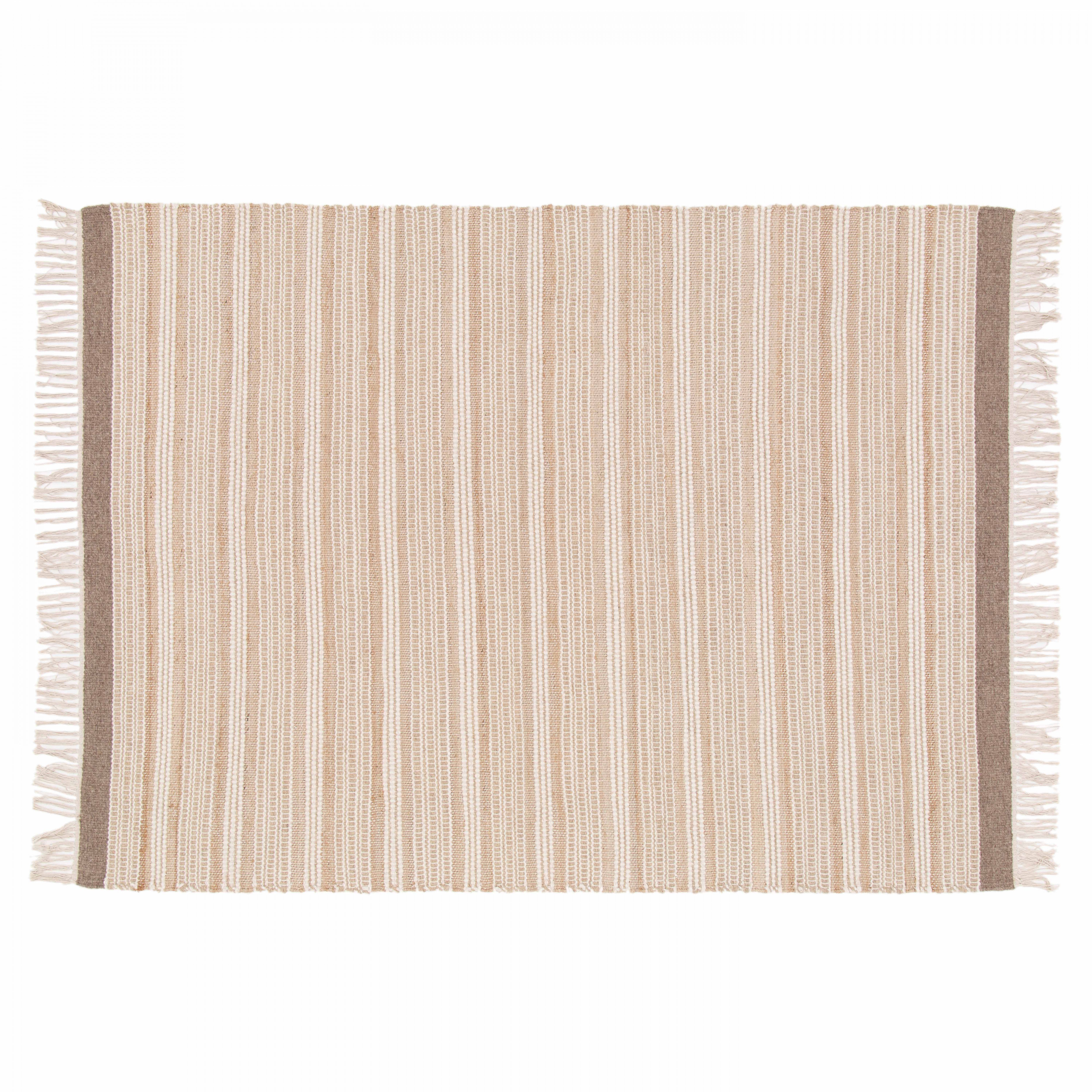 Tapis ARUN en laine et jute tissé à plat, ARUN, OVIALA