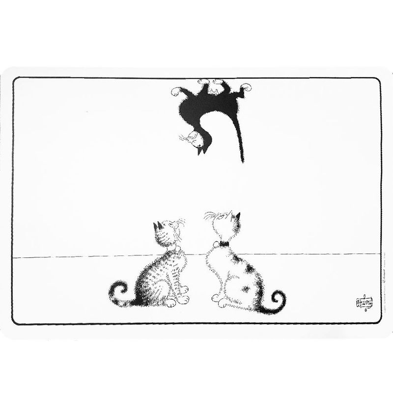Set De Table Chats De Dubout Chat Au Plafond Blanc Editions Atlas La Redoute