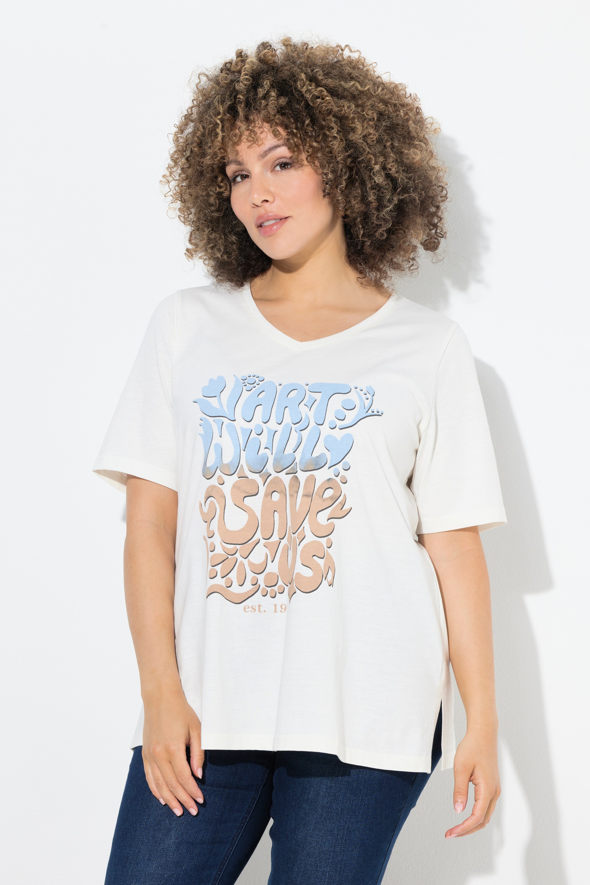T-shirt avec message, ULLA POPKEN