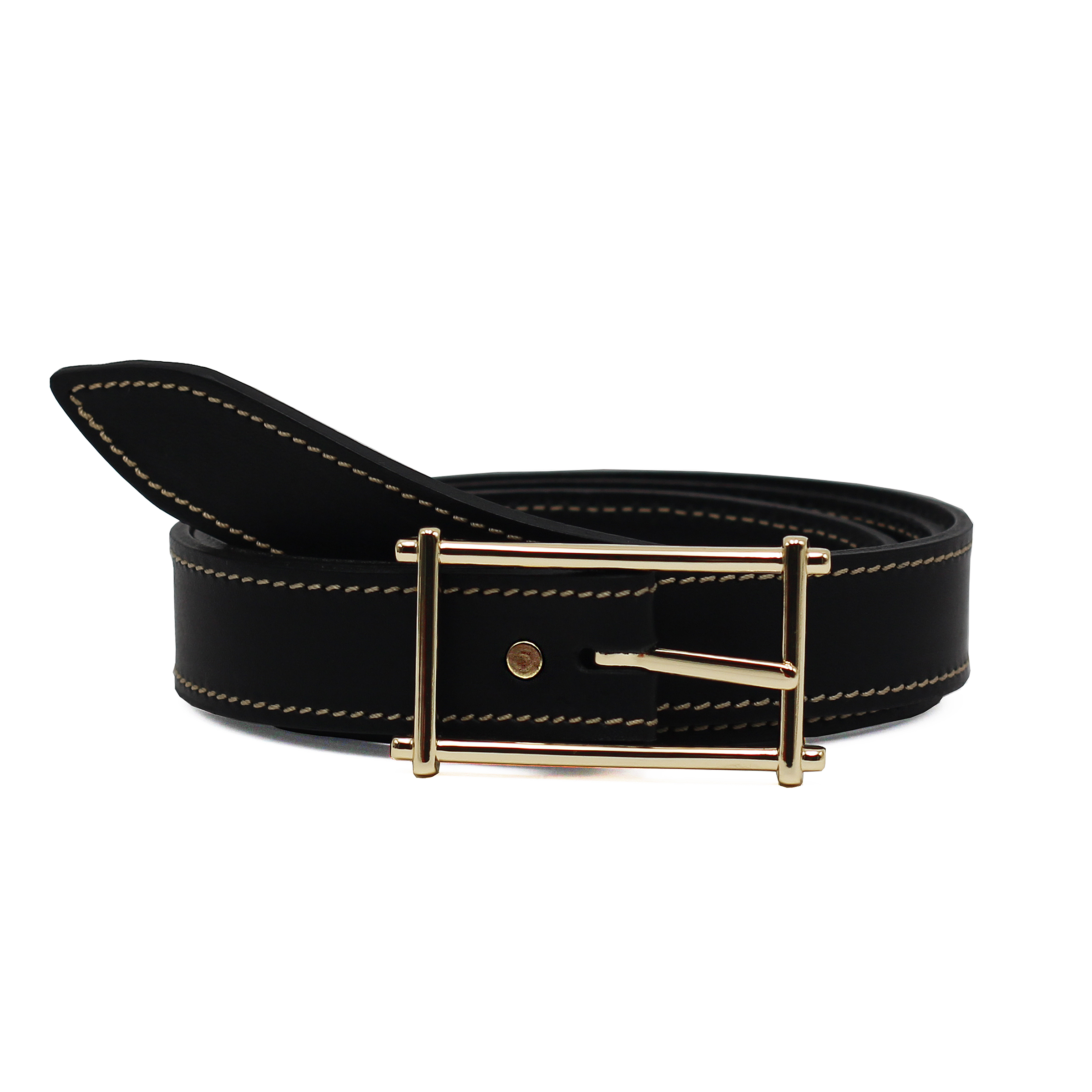 Ceinture vintage cuir daim cuir lisse, JULES & JENN