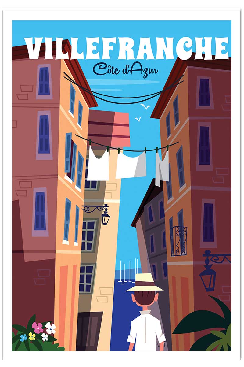 Affiche Villefranche Sur Mer, HEXOA