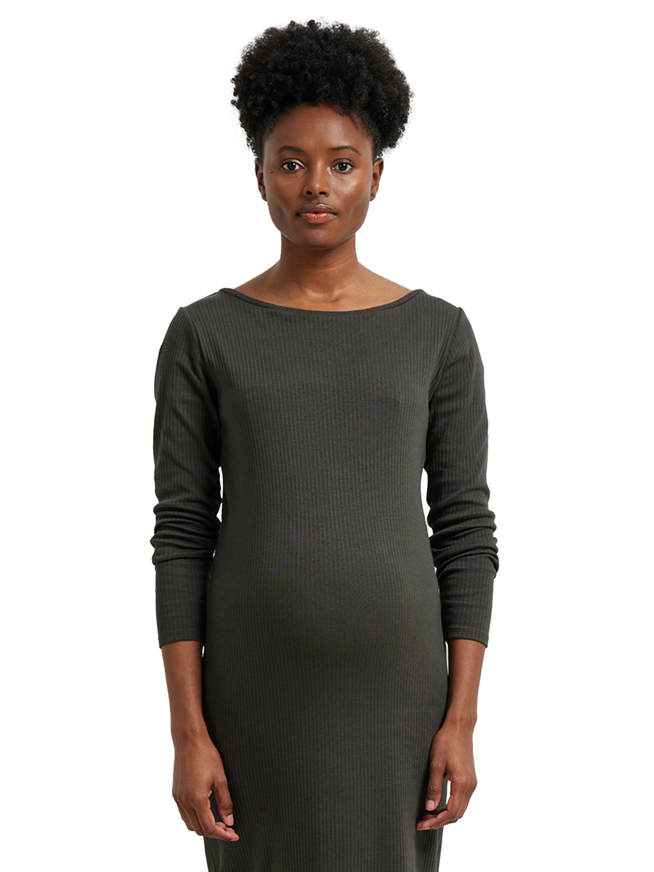 Robe longue de grossesse maille côtelée, VERTBAUDET