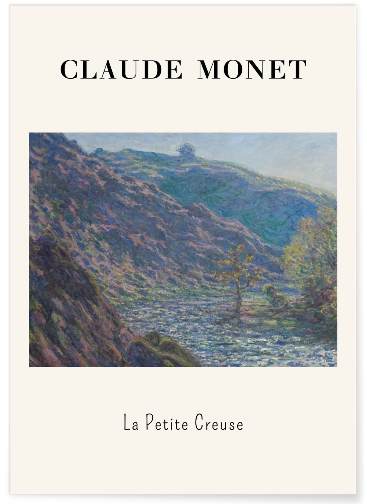 Affiche Claude Monet - La Petite Creuse, L'AFFICHERIE