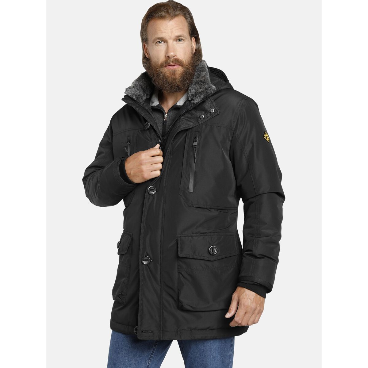 Gilet Sans Manches Homme Jan Vanderstorm Nithard — Imperméable, Doublé, Avec Capuche, Grandes Tailles