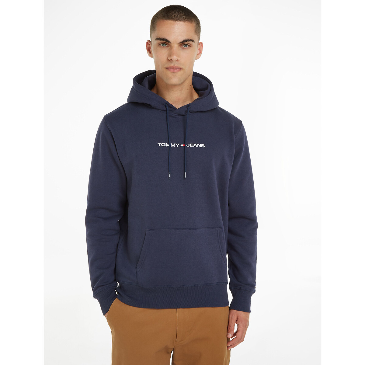 Embroidered Logo Hoodie in Cotton Mix