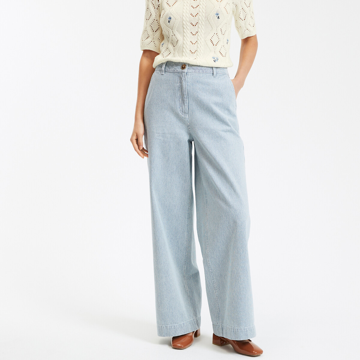 Wijde broek met hoge taille