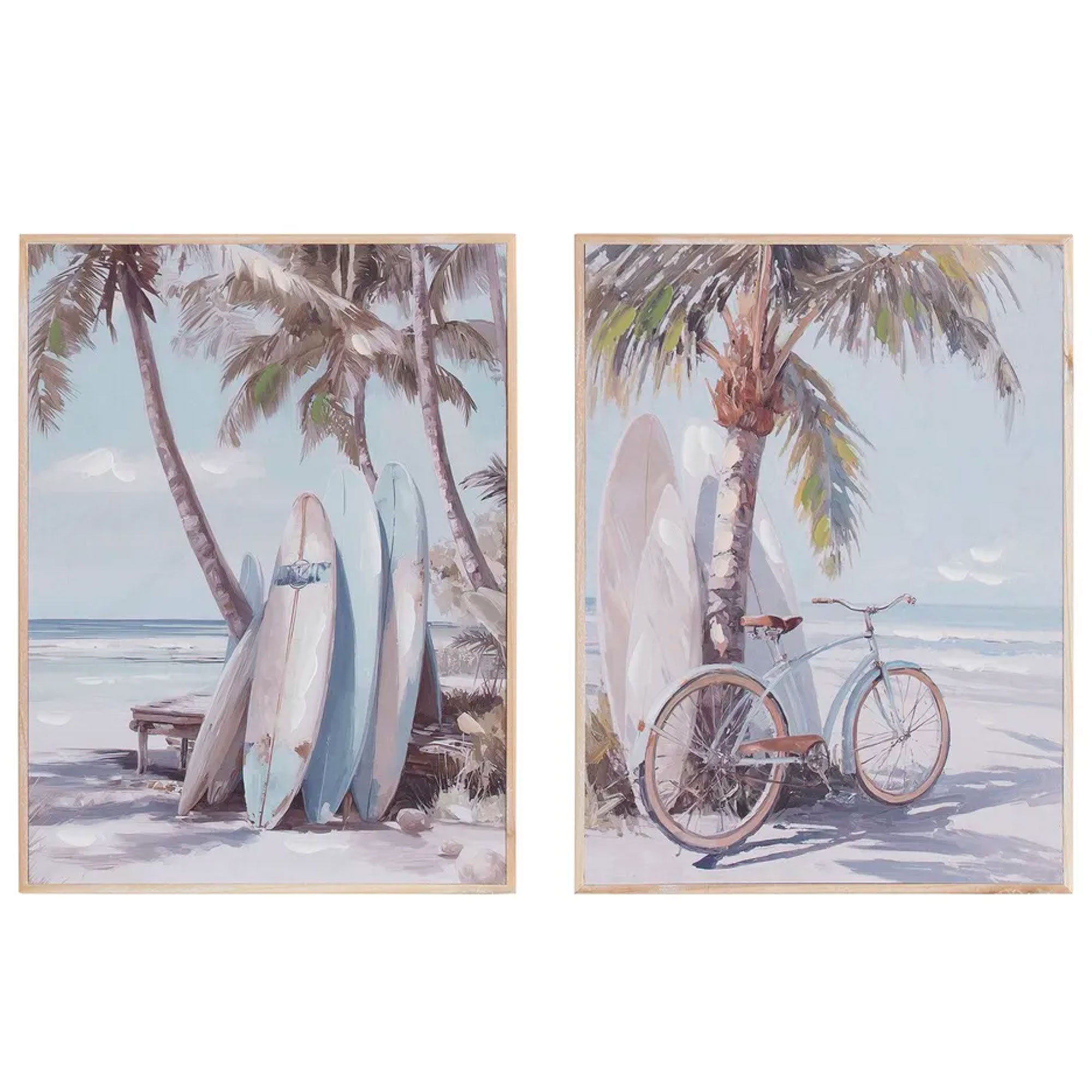Set de 2 tableaux peinture surf 30x2x40cm, WADIGA